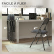 Lot 4 Chaises Pliantes Uhlbach Confort Velours Anthracite Design Compact