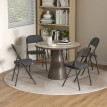 Lot 4 Chaises Pliantes Uhlbach Confort Velours Anthracite Design Compact