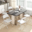 Lot 6 Chaises Pliantes Deusto Confortables Résistantes Blanc Événements Intérieur Extérieur