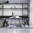 Lot 4 Chaises Pliantes Brenna Velours Côtelé Acier Gris Événements Intérieur Extérieur