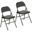 Lot de 2 chaises Timberwick pliantes confort rembourré salon extérieur noir