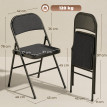 Lot de 2 chaises Timberwick pliantes confort rembourré salon extérieur noir