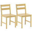 Lot 2 Chaises Juniperton Bambou Naturel Design Élégante Salle à Manger Cuisine
