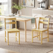 Lot 2 Chaises Juniperton Bambou Naturel Design Élégante Salle à Manger Cuisine