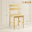 Lot 2 Chaises Juniperton Bambou Naturel Design Élégante Salle à Manger Cuisine