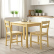 Lot 2 Chaises Juniperton Bambou Naturel Design Élégante Salle à Manger Cuisine