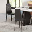 Lot 2 Chaises Salle à Manger Poppo Style Chesterfield Confort Élégante Noir