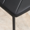 Lot 2 Chaises Salle à Manger Poppo Style Chesterfield Confort Élégante Noir