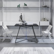 Lot 4 Chaises Pliantes Kerneval Velours Côtelé Acier Blanc Événements Intérieur