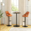 Table de bar Herbeval design contemporain élégant rond noir Ø60x102 cm