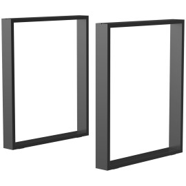 Pieds de Table Tiefenbach Design Industriel Noir Acier 72 cm Hauteur