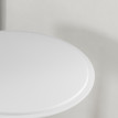 Table Bar Aldomar Contemporaine Réglable en Hauteur Blanc Chromé 63 cm