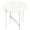 Table Modesto Pliable Extensible 4 Personnes Design Blanc Acier Robuste