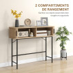 Console Ploureval Design Industriel Portes Coulissantes Chêne & Noir 100 cm