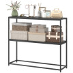 Table Console Brentley Design Minimaliste Acier Noir Entrée Salon Rangement