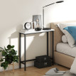Console Bercedo Effet Marbre Design Élégant Blanc 75 cm Couloir Salon