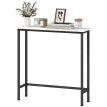 Console Bercedo Effet Marbre Design Élégant Blanc 75 cm Couloir Salon