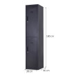 Armoire métallique Silverbrook verrouillable 2 portes noir acier anti-corrosion rangement sécurisé