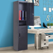 Armoire métallique Silverbrook verrouillable 2 portes noir acier anti-corrosion rangement sécurisé