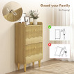 Meuble à Chaussures Pfarrbach Rangement Élégant Entrée Étroit Chêne Doré 60x24x92 cm
