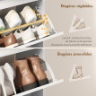 Meuble à Chaussures Saoirse Blanc Rangement Entrée 4-8 Paires Design Élégant