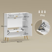 Meuble Ragnald Armoire Chaussures Design Blanc Métal Doré Rangement Élégant