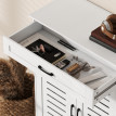 Meuble Childebert Armoire à Chaussures 20 Paires Ventilée Blanc MDF 78x37x116cm