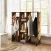 Armoire Penderie Hubert Mobile Design Bois Vieilli 120x40x128 cm