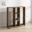 Armoire Penderie Hubert Mobile Design Bois Vieilli 120x40x128 cm