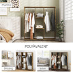 Armoire Penderie Hubert Mobile Design Bois Vieilli 120x40x128 cm
