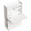 Bureau Urfemont pliable design rangement optimisé blanc compact 80 cm