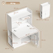 Bureau Urfemont pliable design rangement optimisé blanc compact 80 cm