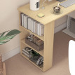 Bureau Bienvenido Modulable 3 Étagères Rangement Blanc Bois Naturel 360°