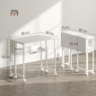 Bureau Morwyn Pliable à Roulettes Blanc Gain de Place Mobile Compact
