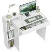 Bureau Javalambre Compact Rangement Étagères Tiroir Blanc 100x40x90cm