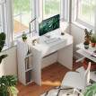 Bureau Javalambre Compact Rangement Étagères Tiroir Blanc 100x40x90cm