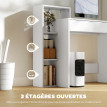 Bureau Javalambre Compact Rangement Étagères Tiroir Blanc 100x40x90cm