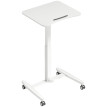 Bureau Emanuele Assis-Debout Mobile Réglable Inclinable Blanc 2-en-1