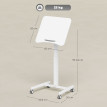 Bureau Emanuele Assis-Debout Mobile Réglable Inclinable Blanc 2-en-1