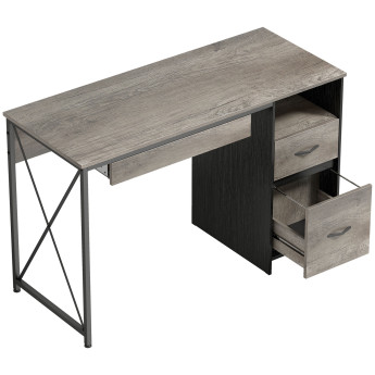 Bureau Procopio Design Industriel Acier Gris Clair Rangement Optimisé 120 cm