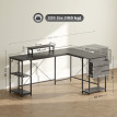 Bureau Amelia Modulable Industriel Acier Noir Effet Bois Naturel Ergonomique