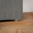Bureau Cécile Polyvalent Aspect Bois Gris Rangement Élégant 120 cm