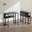 Bureau Coppergate Pliable Mobile Étagère Rangement Noir 80x50cm
