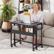 Bureau Coppergate Pliable Mobile Étagère Rangement Noir 80x50cm
