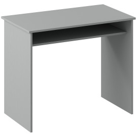 Bureau Falkenthal Multifonction Compact Gris avec Étagère Intégrée pour Espace Optimisé