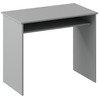 Bureau Falkenthal Multifonction Compact Gris avec Étagère Intégrée pour Espace Optimisé