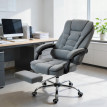 Fauteuil Ulric Bureau Direction Massant Chauffant Tissu Gris Foncé