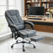 Fauteuil Ulric Bureau Direction Massant Chauffant Tissu Gris Foncé