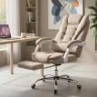 Fauteuil Kendric Bureau Massant Chauffant Confort Ergonomique Beige
