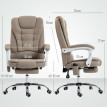 Fauteuil Kendric Bureau Massant Chauffant Confort Ergonomique Beige